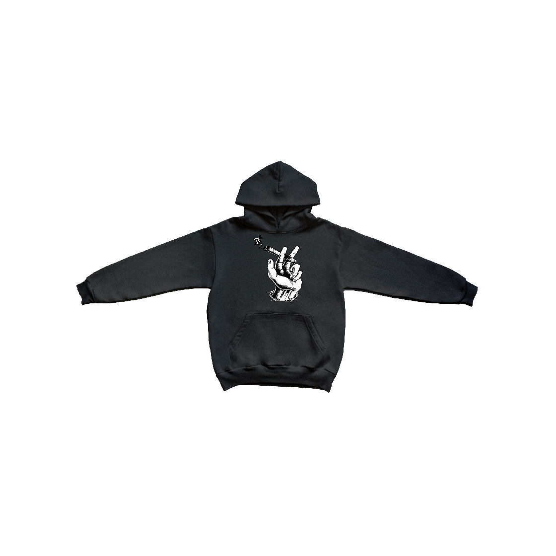 Chill Vibes Hi Wire Hoodie | Unisex Black Graphic Pullover