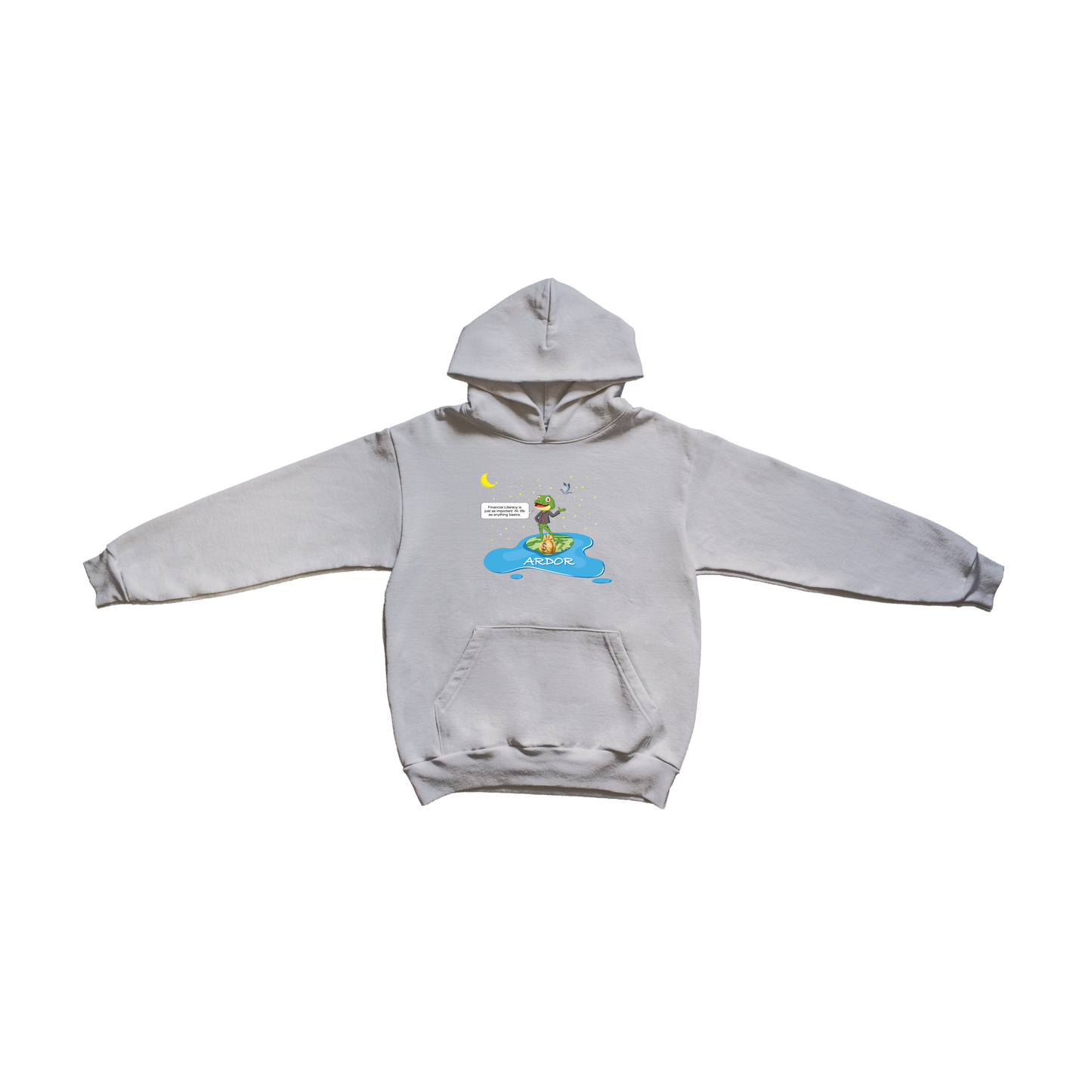 Entrepreneur Frog Hoodie Unisex Slate Grey Graphic Pullover