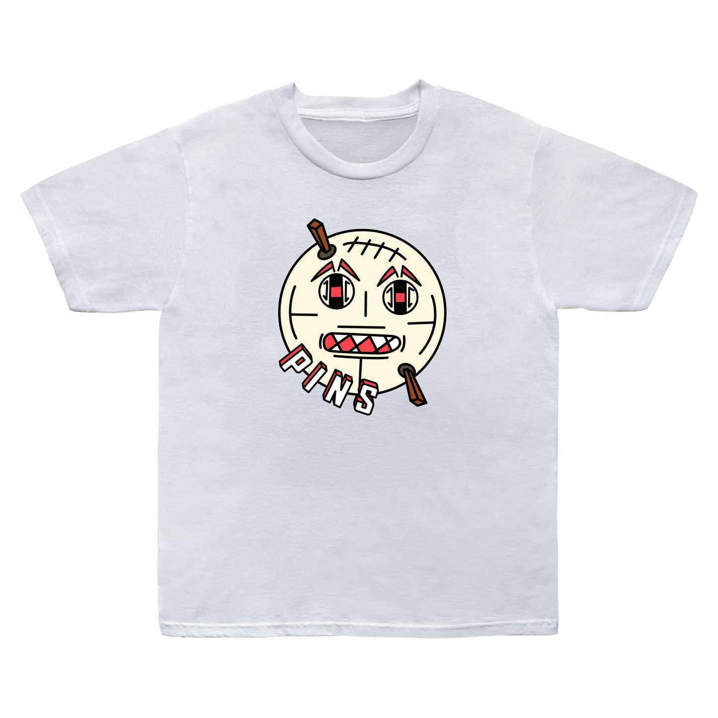 "Pins" Target Face Graphic T-Shirt | Edgy Cartoon Tee