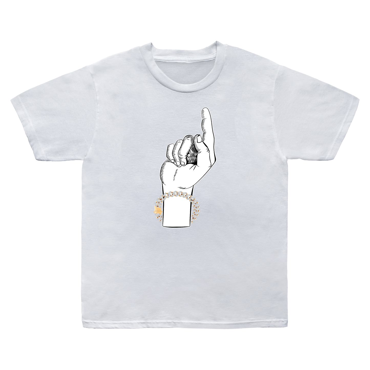 "DRIP ON WRIST" T-Shirt | White Minimalist Tee