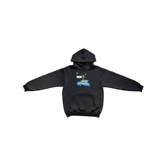 Entrepreneur Frog Hoodie Unisex Black Graphic Pullover
