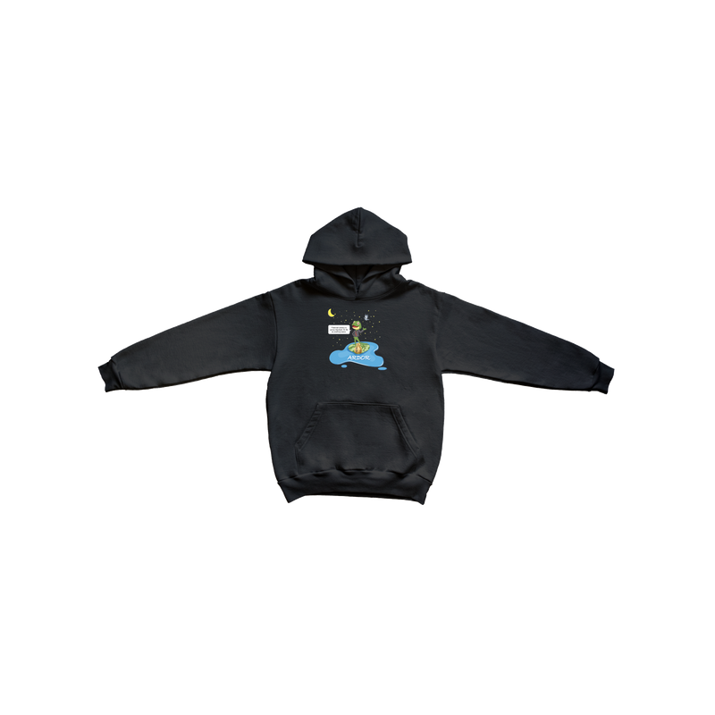 Entrepreneur Frog Hoodie Unisex Black Graphic Pullover