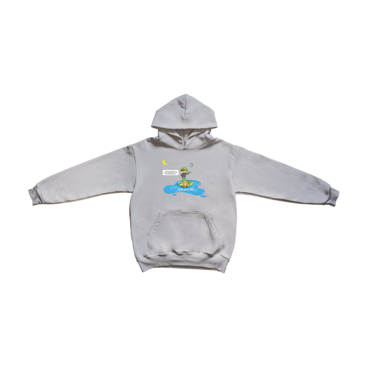 Entrepreneur Frog Hoodie Unisex Slate Grey Graphic Pullover