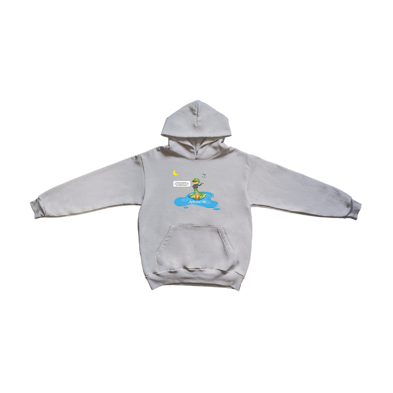 Entrepreneur Frog Hoodie Unisex Slate Grey Graphic Pullover