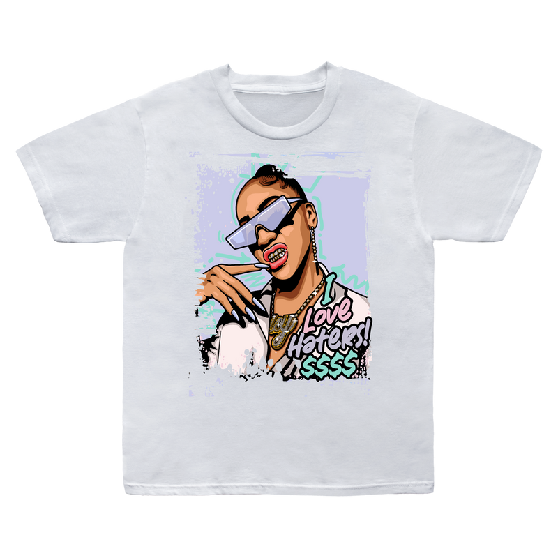 "I Love Haters" Diva Graphic Tee | Stylish Empowerment T-Shirt